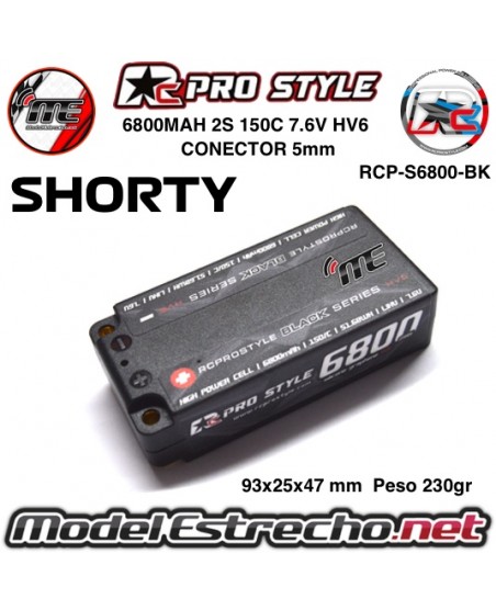 BATERIA SHORTY 6800MAH 150C RC PROSTYLE