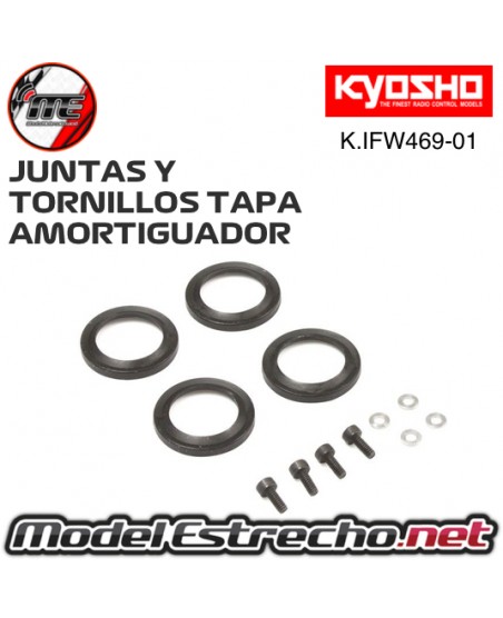 JUNTAS Y TORNILLOS TAPA AMORTIGUADOR KYOSHO INFERNO MP9 TKI4 MP10 K.IFW469-01