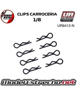 CLIPS CARROCERIA 1/8 L+R NEGRO ( 8U.)

Ref: UR6412-N