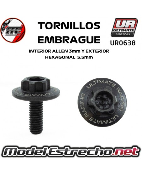 TORNILLO EMBRAGUE EN ACERO DE ALTA CALIDAD ULTIMATE (2U.)