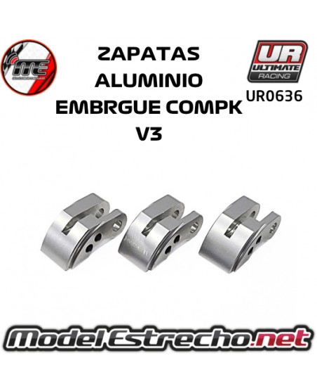 ZAPATAS ALUMINIO EMBRAGUE COMPAK V3 (3U.) UR0636