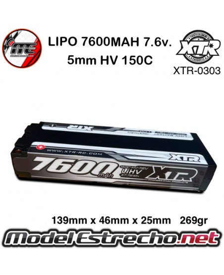 Gens Ace 7500mha 7,4v 100C 2S2P WITH  BLACK HardCase Lipo