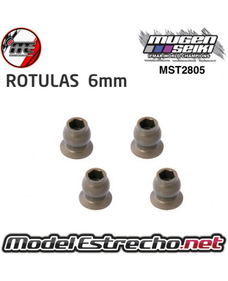 ROTULAS ALUMINIO 6mm MUGEN MST2805