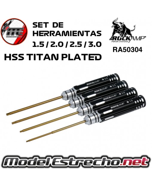 SET DE HERRAMIENTA HSS TITAN PLATED 1.5 / 2.0 / 2.5 /3.0 mm RA50304
