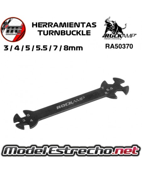 HERRAMIENTA TURNBUCKLE ROCKAMP 3 - 4 - 5 - 5.5 - 7 - 8mm RA50370