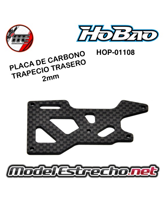 REFUERZO BRAZO INFERIOR TRASERO DE CARBONO 2mm HYPER HOBAO VS HOP-0108