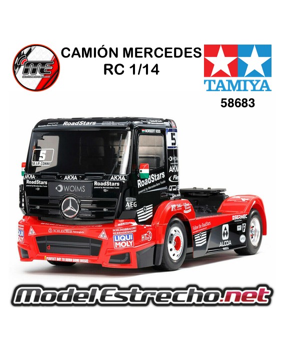 TAMIYA MERCEDES RC M-B RACE TRUCKACTROS TT-01 TYPE-E KIT 1/14 CAMIÓN

Ref: 58683