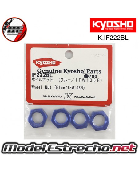 TUERCAS DE RUEDAS KYOSHO INFERNO AZULES