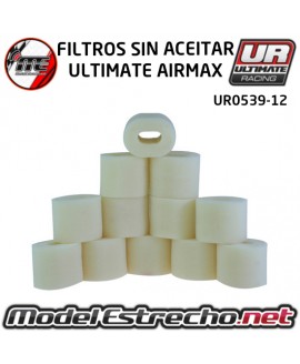 ESPUMAS FILTRO SIN ACEITAR ULTIMATE AIRMAX (12U.) UR0539-12