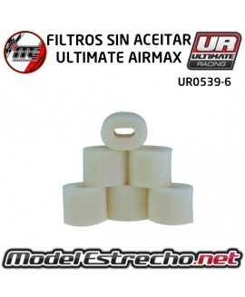 ESPUMAS FILTRO SIN ACEITAR ULTIMATE AIRMAX (6U.) UR0539-6