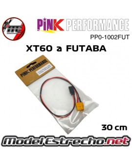 CABLE DE CARGA XT60 a FUTABA 30cm PINK PERFORMANCE PP0-1002FUT