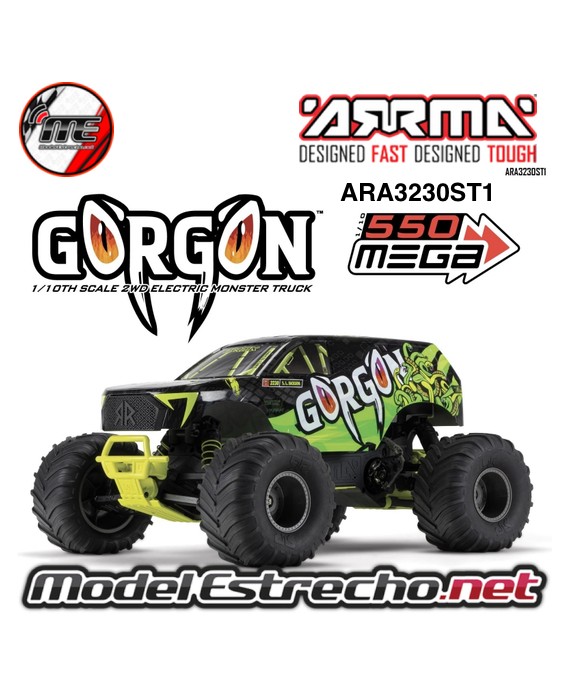 ARRMA GORGON 2WD MT 1/10 RTR AMARILLO  ARA3230ST1