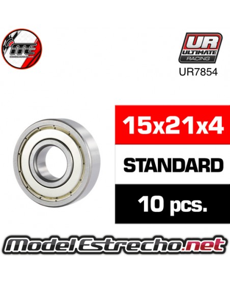 BALL BEARINGS, BLACK RUBBER SEALED (4X10X4MM) (2)