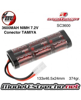 ROBITRONIC 3600MAH NIMH 7.2V CONECTOR TAMIYA SC3600