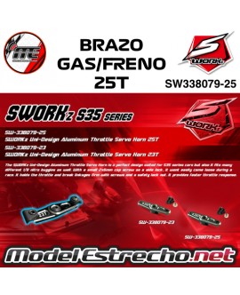 BRAZO DE SERVO ALUMINIO GAS/FRENO SWORKZ SW338079-25