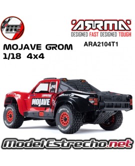 ARRMA MOJAVE GROM DT MEGA 380 BRUSHED 4x4 RTR ROJO/NEGRO