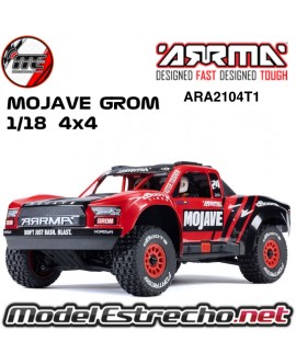 ARRMA MOJAVE GROM DT MEGA 380 BRUSHED 4x4 RTR ROJO/NEGRO