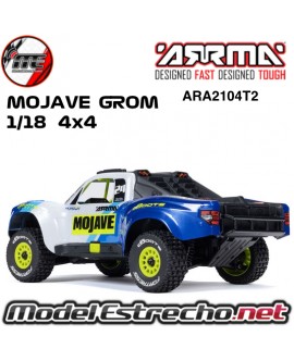 ARRMA MOJAVE GROM 1/18 DT MEGA 380 BRUSHED 4x4 RTR AZUL/AMARILLO ARA2104T2