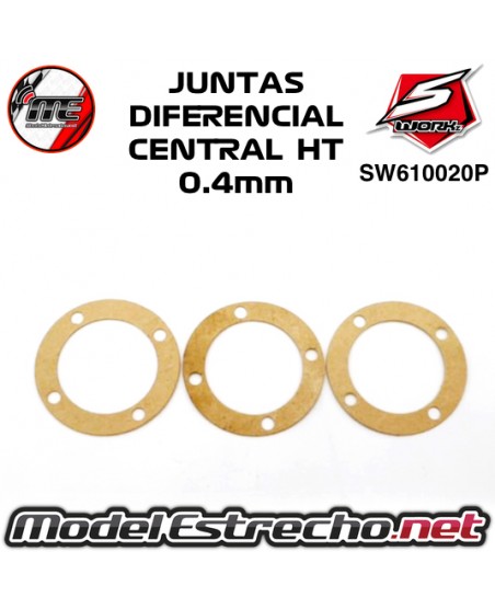 JUNTAS DIFERENCIAL CENTRAL HT 0.4mm (3u.) SWORKZ SW610020P