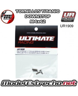 TORNILLOS TITANIO DOWNSTOP M4x12 MUGEN (4U.)  UR1909