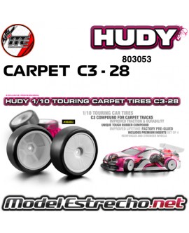 RUEDAS HUDY 1/10 TC CARPET C3-28 (4U.)