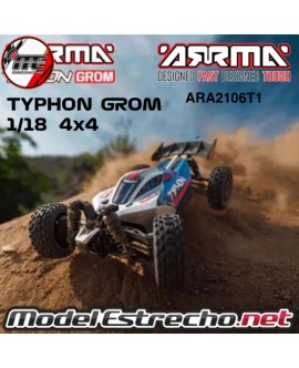 ARRMA 1/18 TYPHON GROM BRUSHED 4WD BUGGY RTR AZUL ARA2106T1