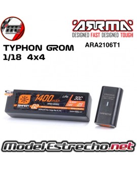 ARRMA 1/18 TYPHON GROM BRUSHED 4WD BUGGY RTR AZUL ARA2106T1