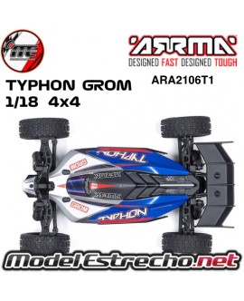 ARRMA 1/18 TYPHON GROM BRUSHED 4WD BUGGY RTR AZUL ARA2106T1