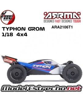 ARRMA 1/18 TYPHON GROM BRUSHED 4WD BUGGY RTR AZUL ARA2106T1