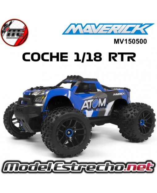 MAVERICK ATOM 1/18 4WD ELECTRI TRUCK AZUL