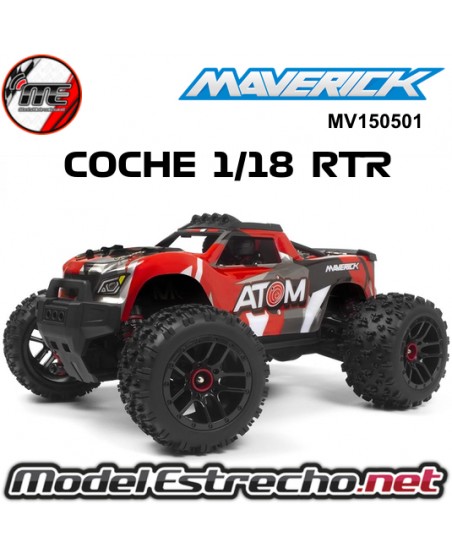 MAVERICK ATOM 1/18 4WD ELECTRI TRUCK ROJO MV150501