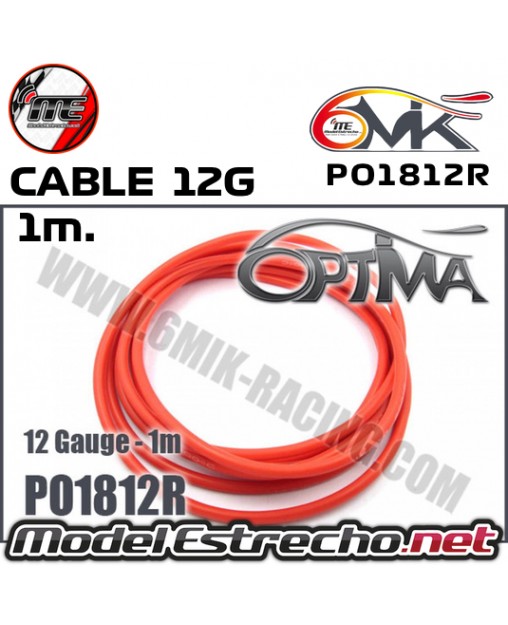 CABLE SILICONA ROJO 12AWG ( 100cm ) 6MIK PO1812R
