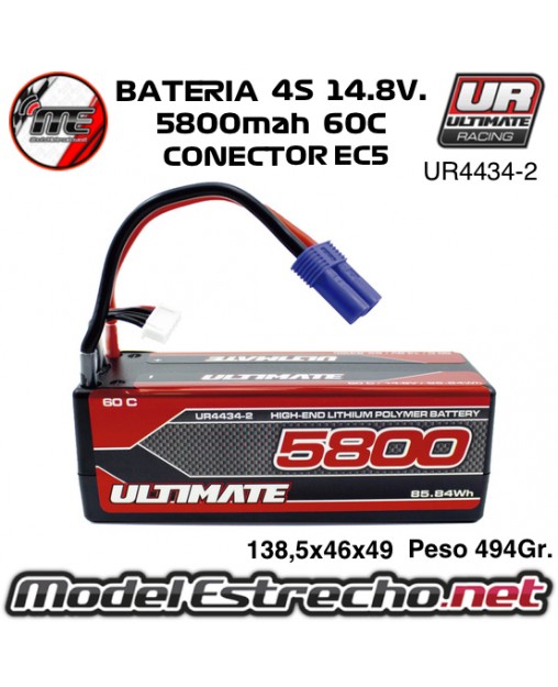 copy of Gens Ace 5800mha 14,8v 45C 4S2P HardCase Lipo