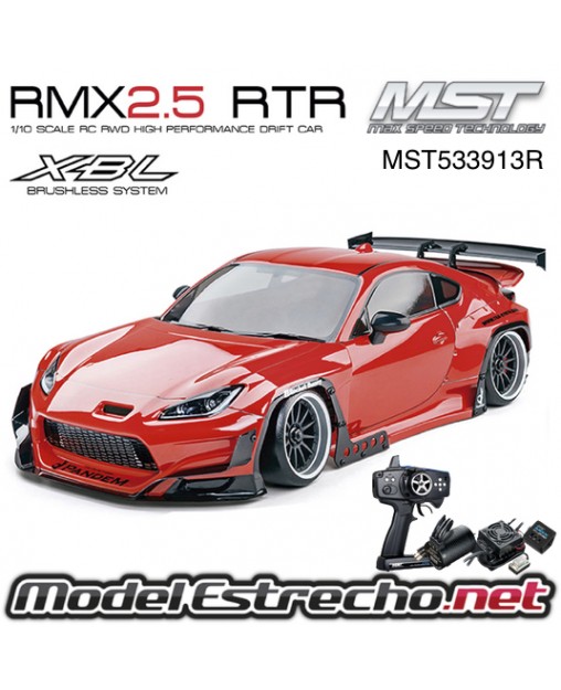 COCHE DRIFT MST RMX 2.5 RWD RTR 1/10 GR86R ROJO BRUSHLESS MST533913R