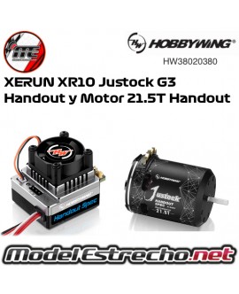 COMBO HOBBYWING XERUN XR10 JUSTOCK G3 HANDOUT Y MOTOR 21.5T JUSTOCK HANDOUT