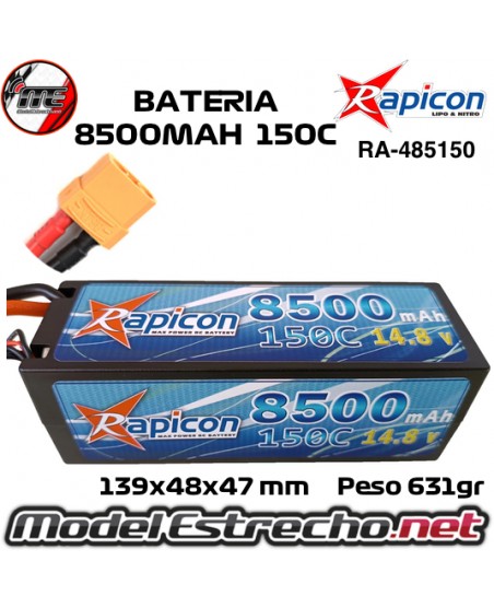 BATERIA LIPO RAPICON 8500mha 15,2v 150C HV 4S2P HardCase RA-485150