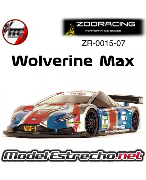 ZOORACING WOLVERINE MAX 0.7mm 1/10 TOURING CAR CLEAR 190mm ZR-0015-07