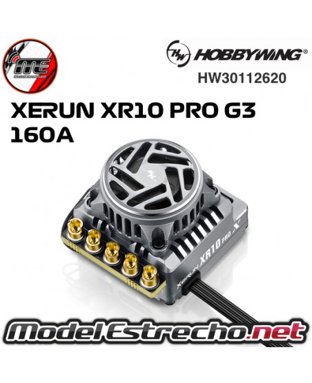 HOBBYWING XERUN XR10 PRO GREY G3 BRUSHLESS ESC 160A 2s LIPO HW30112620