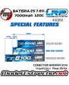 copy of BATERIA LRP SHORTY 7.6v. LIPO HV 6200mah GRAPHENE 135c/65c