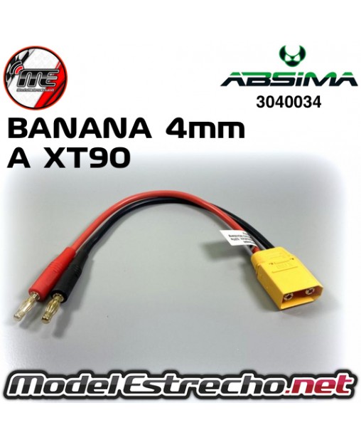 CABLE DE CARGA BANANA 4mm A XT90 ABSIMA 3040034