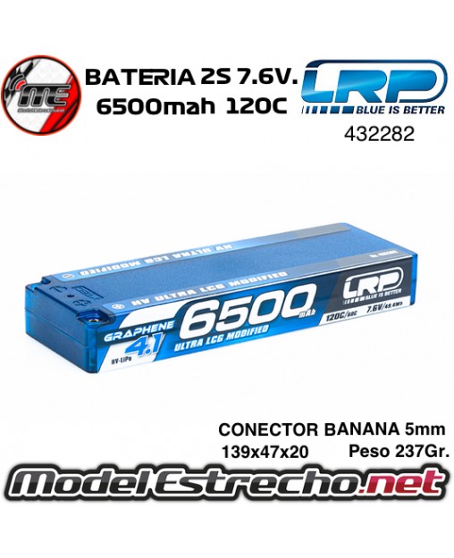 copy of BATERIA LRP SHORTY 7.6v. LIPO HV 6200mah GRAPHENE 135c/65c