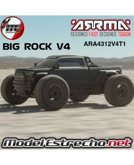 ARRMA BIG ROCK 223S DSC MONSTER TRUCK 3S BLX BRUSHLESS 4WD MT RTR NEGRO ARA4312V4T1