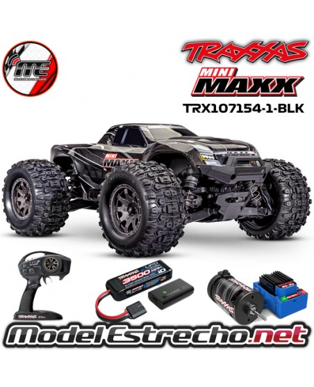 TRAXXAS MINI MAXX BL-2S MONSTER TRUCK BRUSHLESS NEGRO TRX107154-1-BLK