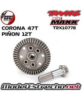 CORONA DE 47T Y PIÑON 12T MINI MAXX