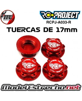 TUERCAS DE RUEDAS 17mm ALUMINIO RC PROJECT