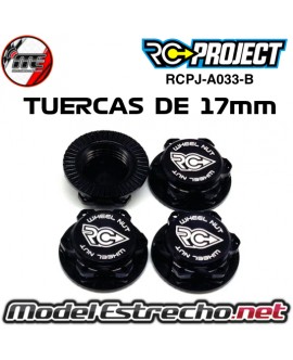 TUERCAS DE RUEDAS 17mm ALUMINIO RC PROJECT ROJAS