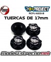 TUERCAS DE RUEDAS 17mm ALUMINIO RC PROJECT ROJAS