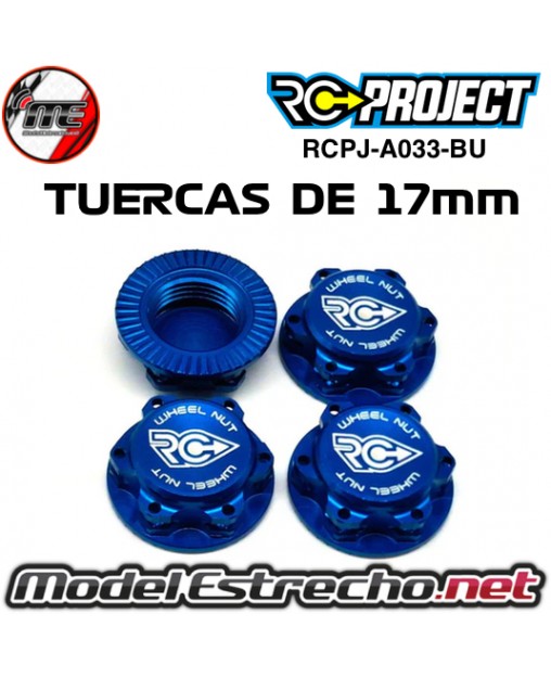 TUERCAS DE RUEDAS 17mm ALUMINIO RC PROJECT