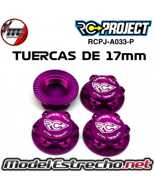 TUERCAS DE RUEDAS 17mm ALUMINIO RC PROJECT