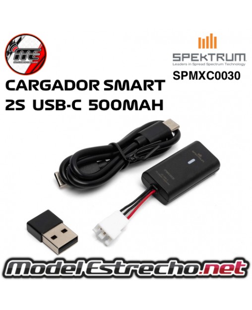 CARGADOR 2S PH2.54 JST-XH 3 PIN LIPO USB-C 500MAH